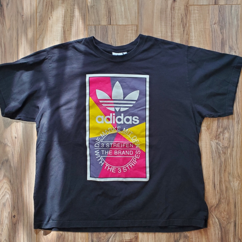 Adidas Color Block Logo Tee T Shirt